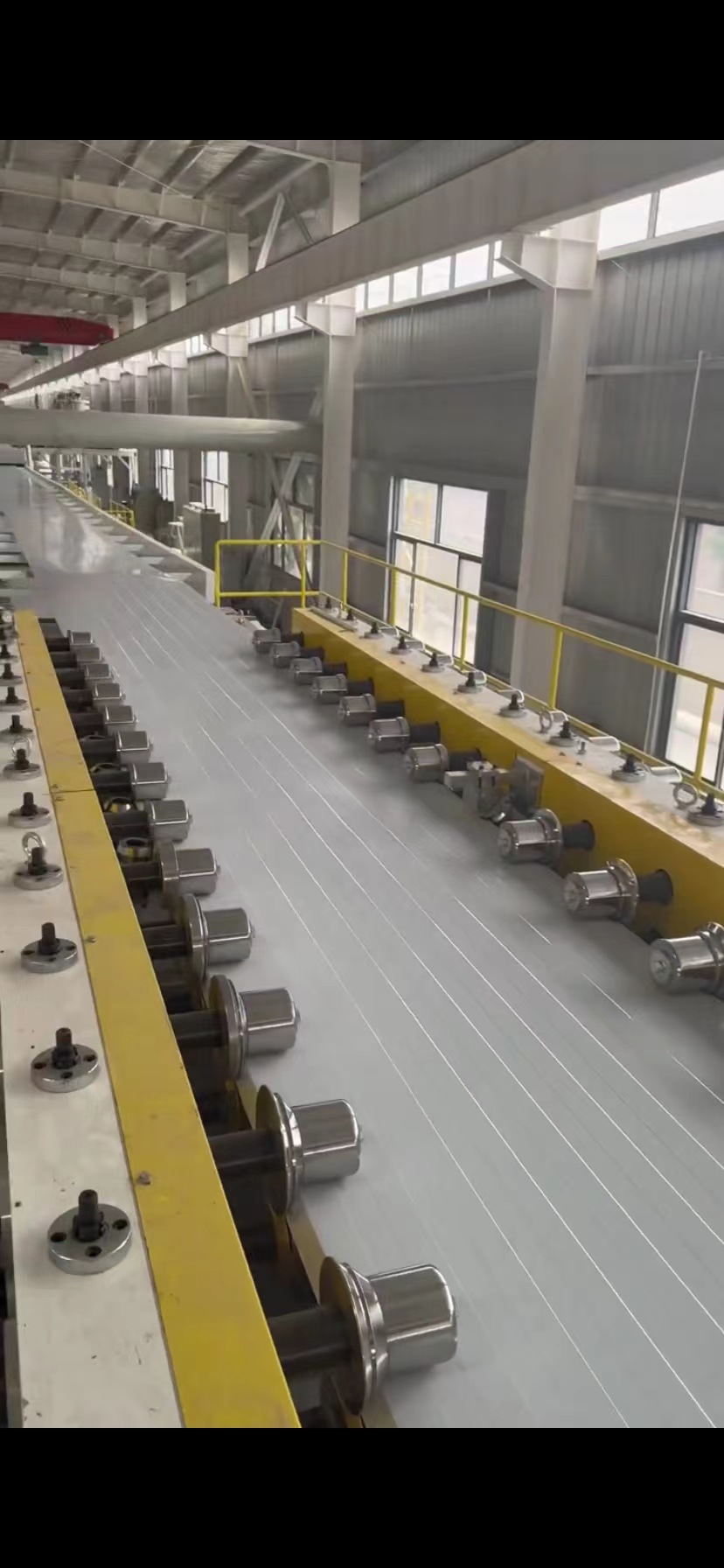 Metal panel roll forming production line