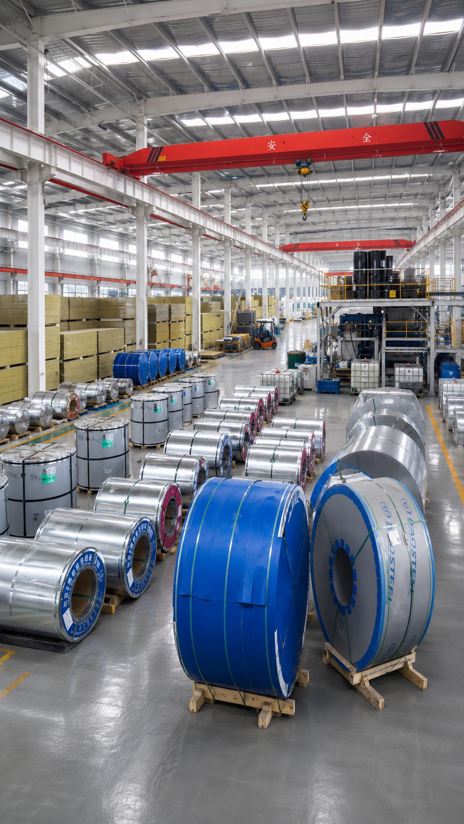 Metal coil raw material area